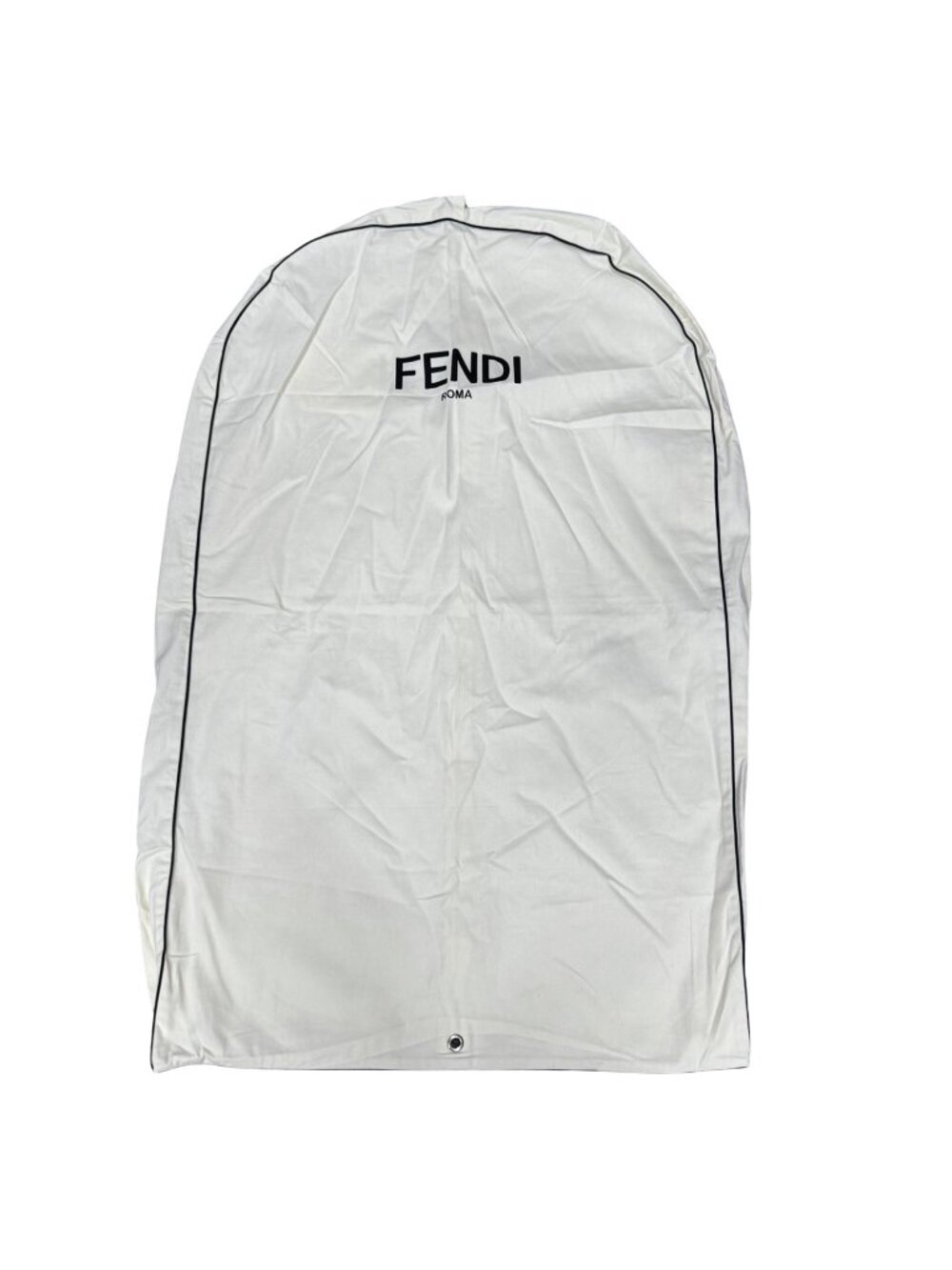 Fendi Roma Cream Garment Bag Piping 43"x28" Travel Storage Dress Suit Authentic